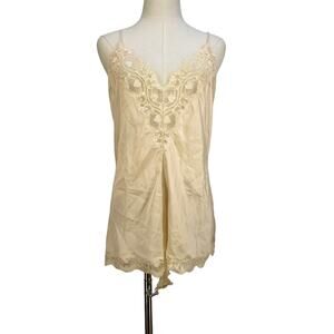 Vintage Barbizon Ivory Lingerie Romper Lace Negligee Teddy